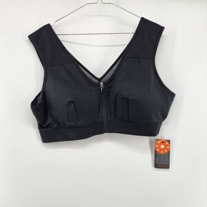 CopperLife Womens 3XL Black Airknit Shoulder Support Bra NWT